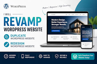 revamp wordpress website duplicate wordpress website redesign wordpress website