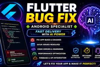 fix flutter app bugs and UI issues using ai power