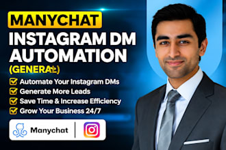do manychat instagram dm automation chatbot setup and marketing
