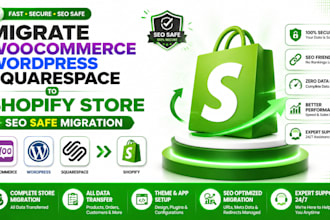 migrate wocommerce worpress squarespace to shopify store with SEO safe migration