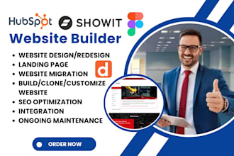 design hubspot landing page showit website duda website figma to hubspot showit