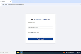 build python flask web app with ai prediction