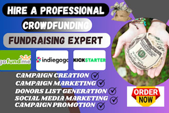 create and promote non profit charity website and personal crisis funds campaign