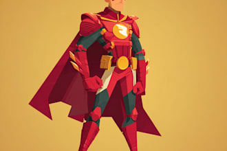 create superhero cartoon character for you