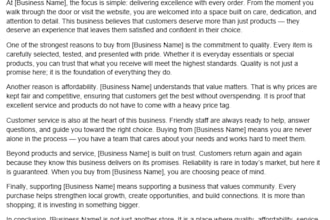 write clear and structured text for you