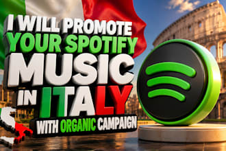 promote your spotify music in italy with organic campaign