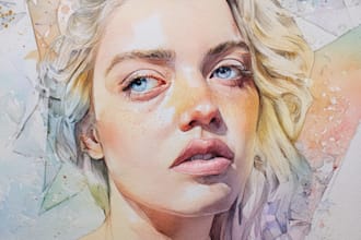paint a unique watercolor portrait