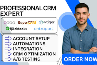 setup vtiger crm espocrm odoo crm automation ontraport quickbooks integration