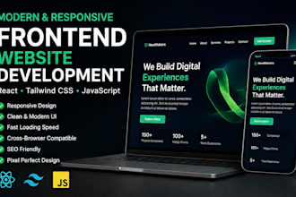 build a modern responsive frontend website