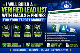 provide a verified, clean and organized lead list