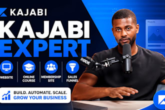 setup kajabi membership website, online course, landing page, kajabi expert