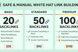 build niche relevant white hat backlinks with manual link building