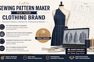 be sewing pattern maker for your clothing brand