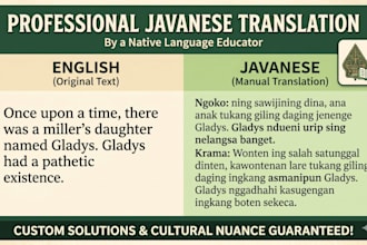 translate english to javanese with perfect cultural nuance