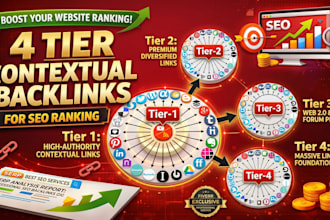 setup powerful automated 4 tier contextual backlinks for SEO ranking