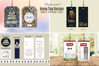 design professional clothing hang tag and garment label