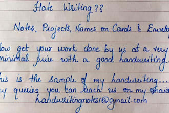 do need and clean handwritten work