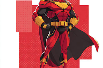 create superhero cartoon character for you