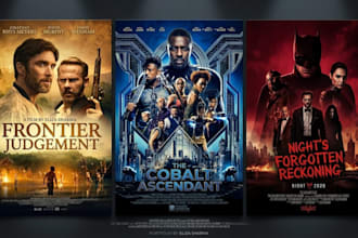 design a unique movie poster for your film within 1 hours