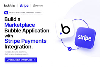 build your full stack bubble wep app using bubble io with api, stripe api