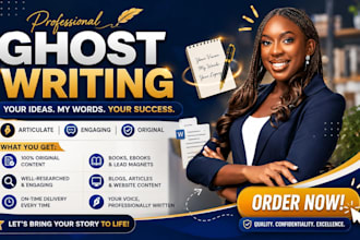 be your professional ghostwriter for ebooks and novels