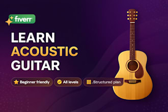 teach you acoustic guitar with a full structured course for all levels