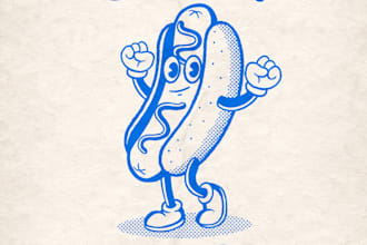 create a vintage rubber hose cartoon mascot logo