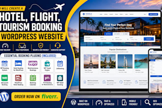 build a tourism, hotel and airline booking website