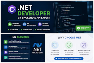 develop backend applications using net and csharp