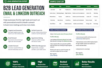 build targeted b2b lead lists for cold email and linkedin campaigns