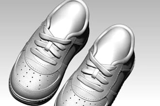 engineer custom shoe sole design, parametric footwear cad, orthopedic shoe model