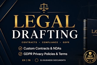 draft custom nda, contracts, and gdpr website legal pages