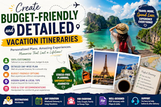 create budget friendly and detailed vacation itineraries
