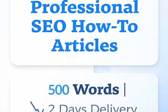 500 words SEO friendly how  to article for your blog