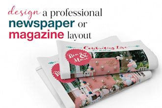 design a professional event newspaper or magazine layout
