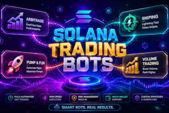 do solana arbitrage bot market maker bot volume bot sniper bot pump fun bot