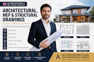 design UK mep floor plans, roof plans and house plans
