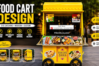 design food truck wrap,food cart wrap and restaurant vehicle branding