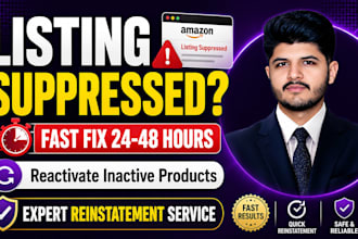 fix suppressed amazon listings and reactivate inactive products