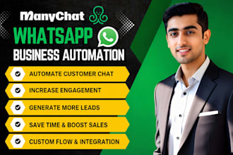 do manychat whatsapp business automation chatbot setup and marketing