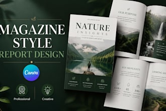 design your report in magazine style on canva