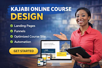 design and setup kajabi funnel kajabi website and kajabi online course