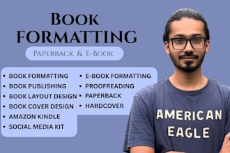 do book formatting, book publishing, amazon kdp book layout design