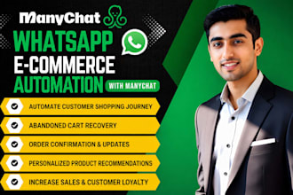 do whatsapp ecommerce automation and manychat chatbot setup