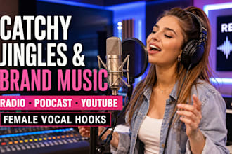 create jingle, radio jingle, podcast intro, youtube intro, brand music and outro
