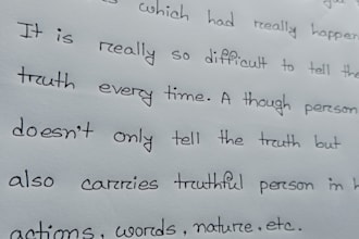 write with my beautiful and neat handwriting