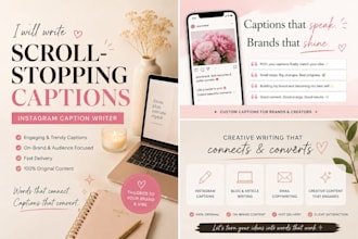 write scroll stopping instagram captions and engaging copy
