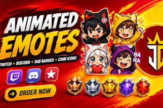 create animated twitch emotes, discord emotes, sub badges and chibi icons