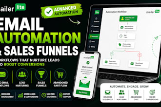 setup advanced mailerlite workflows automated email funnels sales funnel design