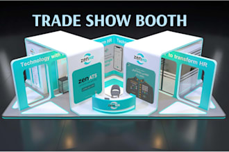 design trade show booth exhibition stand 3d display kiosk expo stall booth wall